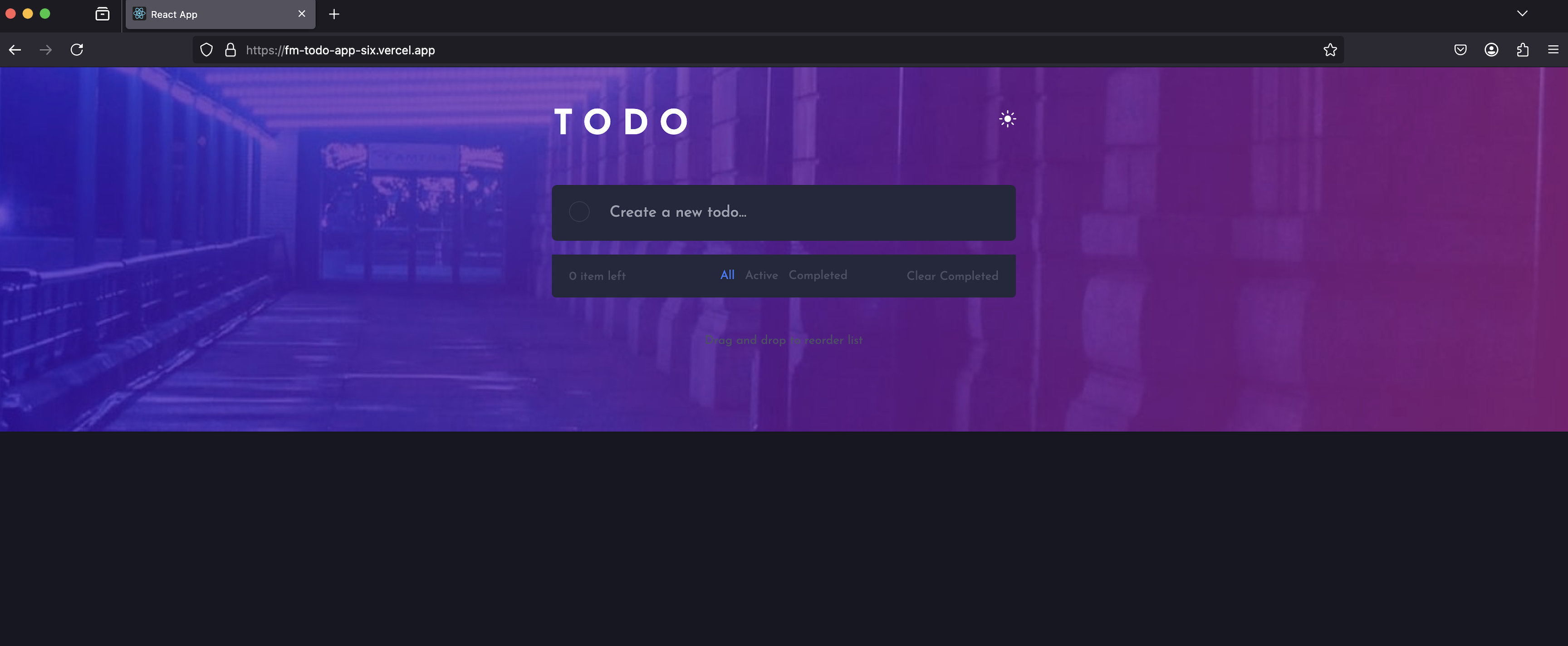 Screenshot of my project